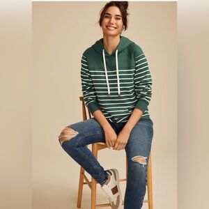 🌟💚Cozy Striped Fleece Hoodie 💚🌟